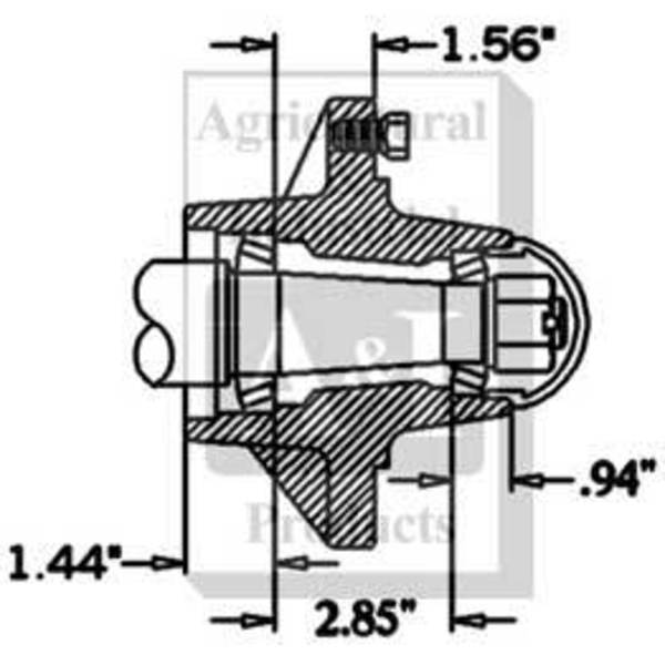 A & I Products Hub & Spindle Assy. (6 Bolt) 21" x10" x5" A-HS350066